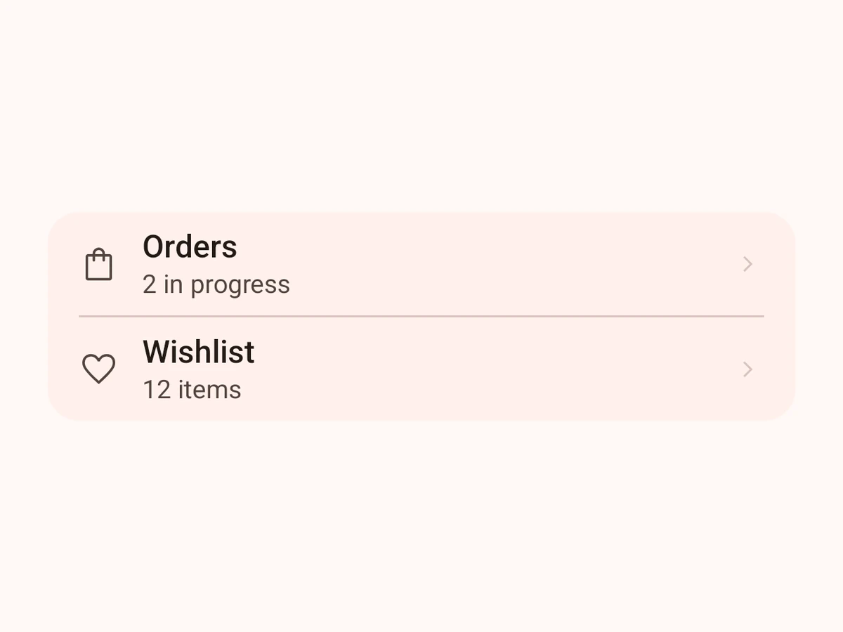 ListItem on Android